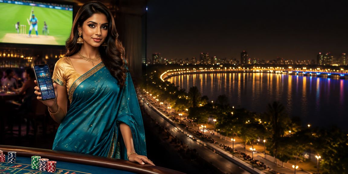 Ahmedabad riverfront with cricket betting and traditional attire